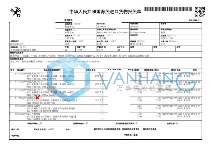 天津港舊清洗機進(jìn)口清關(guān)代理